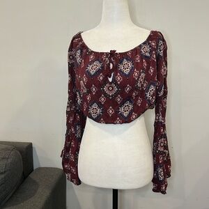 Forever21 Boho Bell Sleeved Top‎